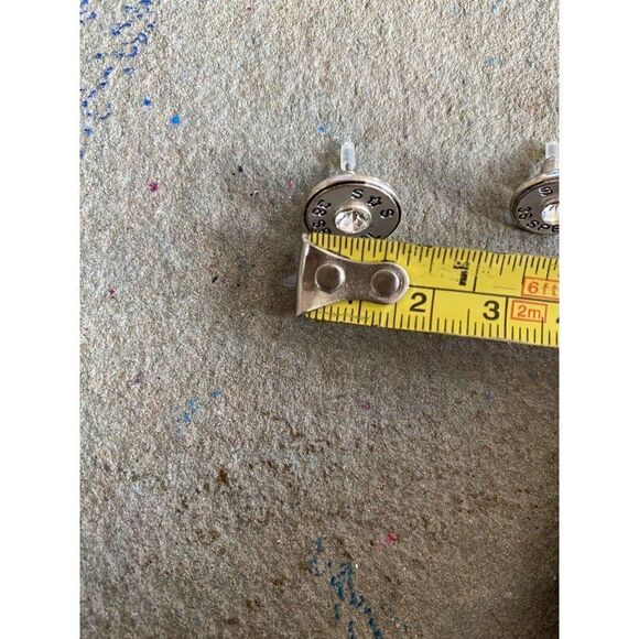 38 Special Earrings Shell Casing S Star S Stud Rhinestone Studs NG - Picture 7 of 9